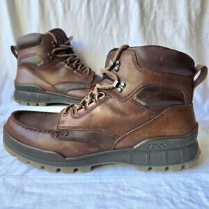 ECCO Track 25 High Men's Gore-Tex Leather Hiking Boots Bison Brown Size 15